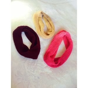 Handmade infinity scarves